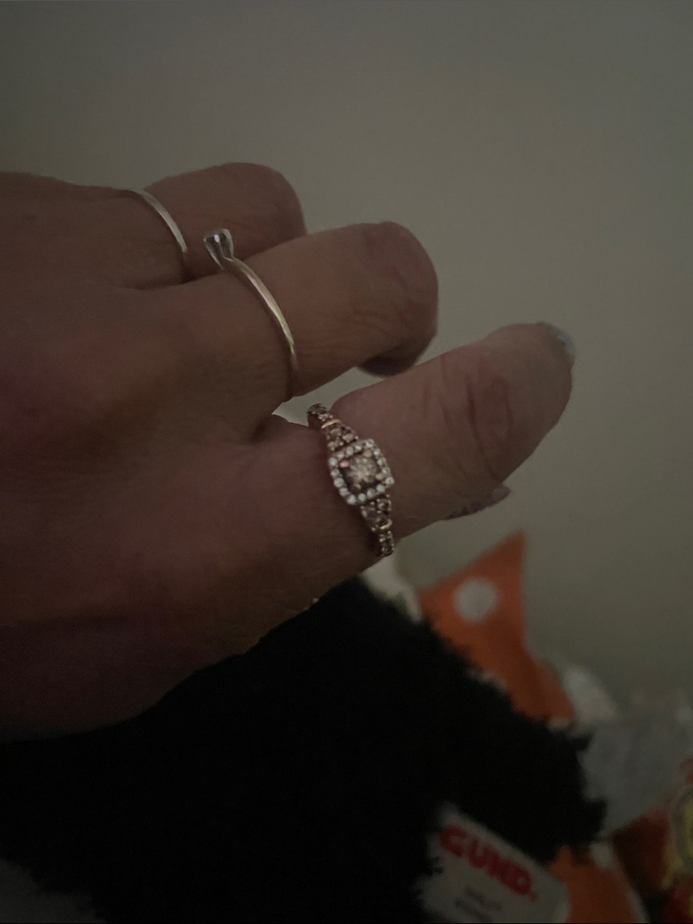 Levian 14k rose gold ring size 6 real diamonds